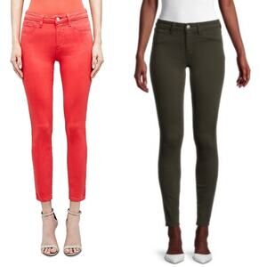 NWOT L’AGENCE Skinny Jeans Marguerite High Rise & Margot Cropped Bundle Sz 25